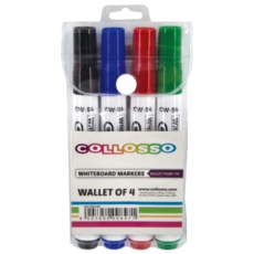 Collosso Whiteboard Markers - Wallet of 4's